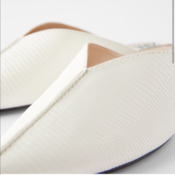 Zara white faux leather mules - Picture 3 of 4